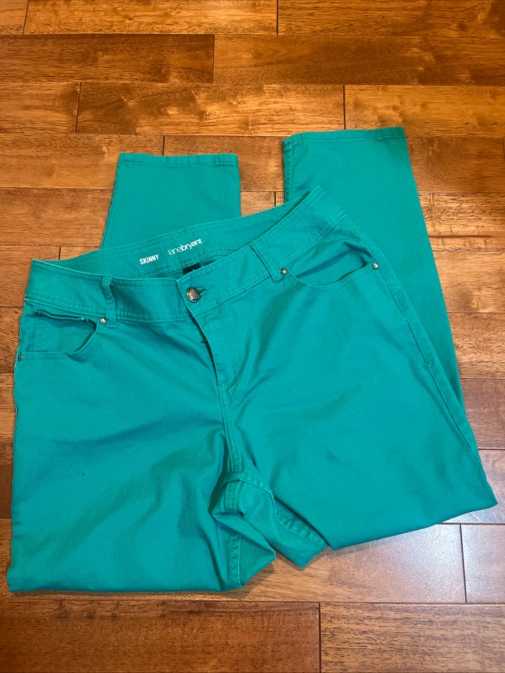 Lane Bryant Skinny turquoise-green denim jeans size 16